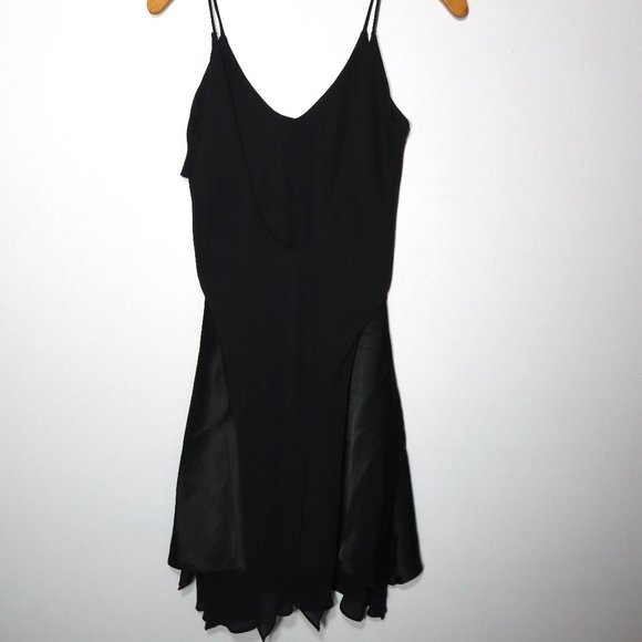 Venus Attitudes 80s/90s Vintage Union Label Women's Mini Black Dress Size 8 - Picture 3 of 5